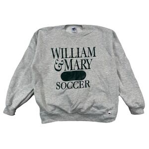 William & Mary Soccer Russell Crewneck Sweatshirt Men's XL Gray Vintage USA